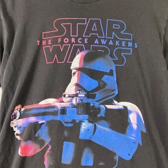 Force Awakens Star Wars‎ T-Shirt Mens Size Medium Stormtrooper Graphic Tee Black - Picture 8 of 11